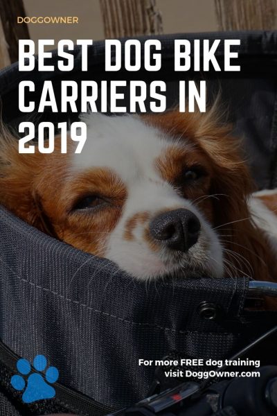 Best dog bike carrier Pinterest image
